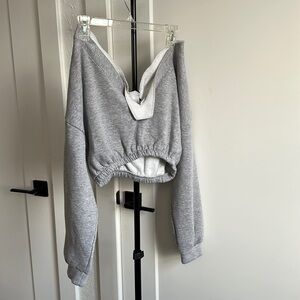 Off Shoulder Cropped Sweater